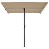 VidaXL Parasol Aluminium Paal Taupe 2x1.5m - Nu 37% Korting!