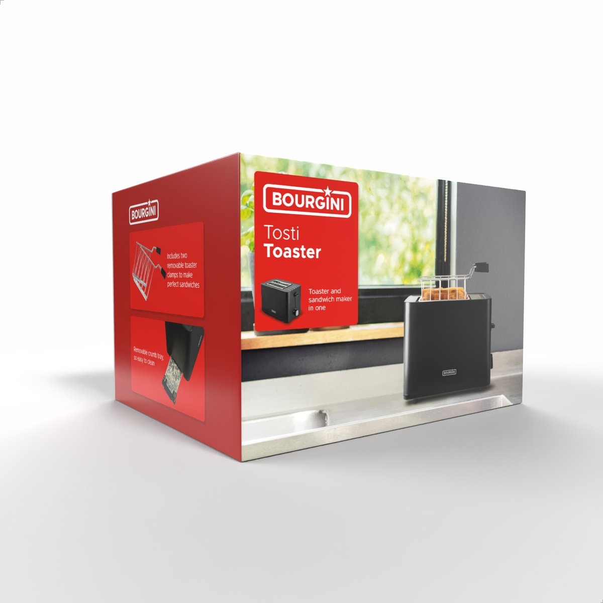 Bourgini Tosti Toaster & Broodrooster - Zwart - 46% Korting!