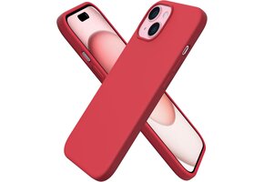 ORNARTO iPhone 15 Hoesje - Ultra Dun Vloeibaar Siliconen - Rood (37% Korting!)