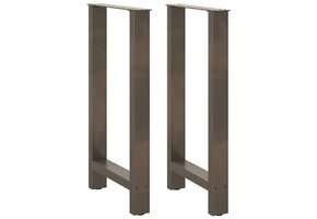 vidaXL Salontafelpoten 2 st 50x(90-91) cm Staal Naturel - 68% Korting!