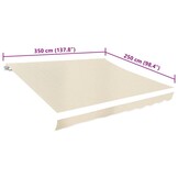 vidaXL Luifeldoek Canvas Crème 350x250cm | 56% Korting!