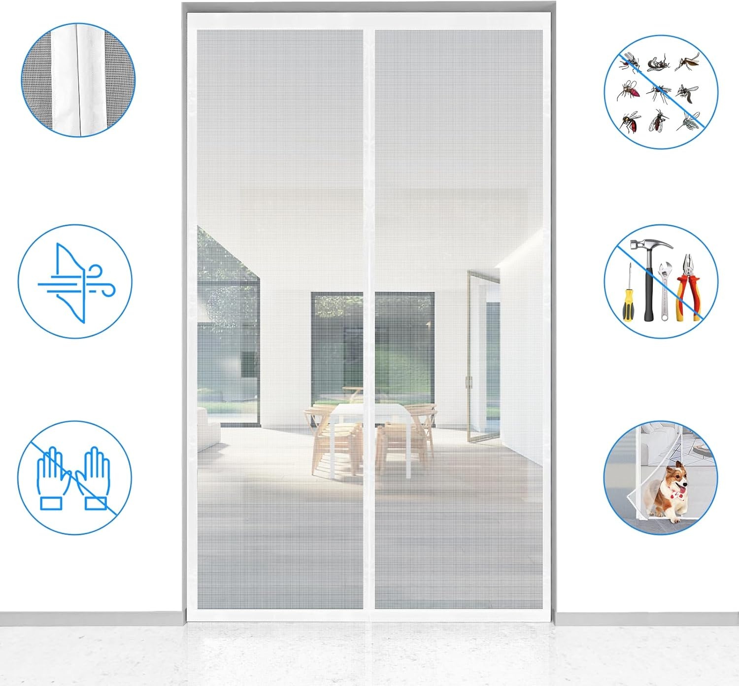 Magnetisch Vliegengaas Balkondeur 90x190cm - 37% Korting!