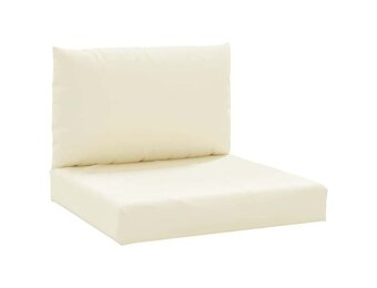 vidaXL Palletkussens 2 st oxford stof crèmewit - 35% Korting!