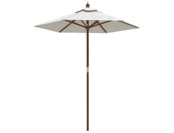 vidaXL Parasol Houten Paal 196x231cm Zandkleurig - 41% Korting!