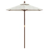 vidaXL Parasol Houten Paal 196x231cm Zandkleurig - 41% Korting!