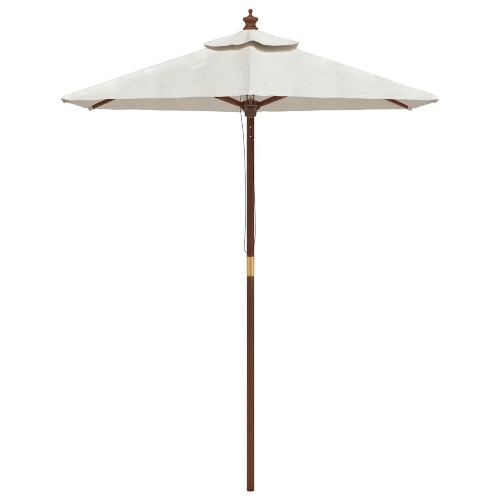 vidaXL Parasol Houten Paal 196x231cm Zandkleurig - 41% Korting!