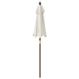 vidaXL Parasol Houten Paal 196x231cm Zandkleurig - 41% Korting!