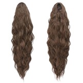 FESHFEN Ponytail Extensions - Goudbruin, Krullend Synthetisch Haar (37% korting)
