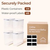 ComSaf 4L Luchtdichte Pastabewaarset (4 stuks) - 30% Korting