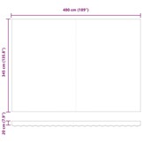 vidaXL Vervangingsdoek Zonnescherm Wit 500x350cm - 55% Korting!