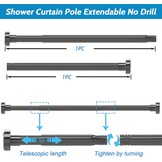Douche Rail Gordijnstang 185-250cm Wit - 30% Korting!
