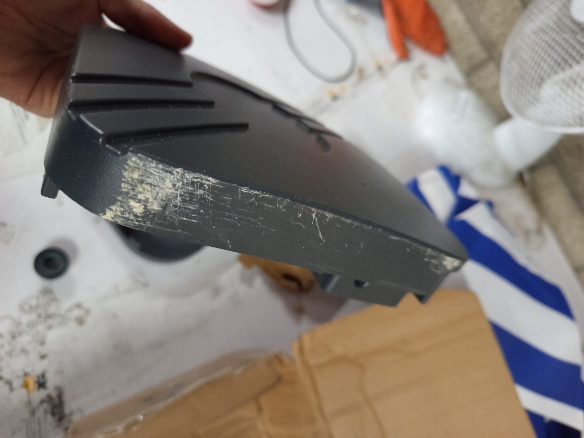 vidaXL Luifeldoek 350x250 cm canvas blauw en wit