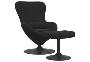 vidaXL Eivormige stoel Zwart Fluweel - 62% Korting!