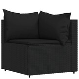 vidaXL Loungeset poly rattan zwart - 64% Korting!