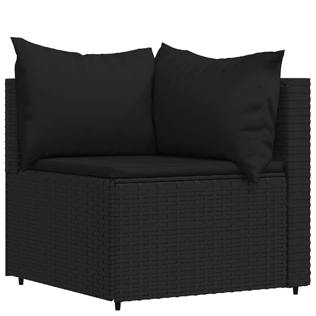 vidaXL Loungeset poly rattan zwart - 64% Korting!
