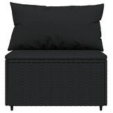 vidaXL Loungeset poly rattan zwart - 64% Korting!