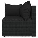 vidaXL Loungeset poly rattan zwart - 64% Korting!