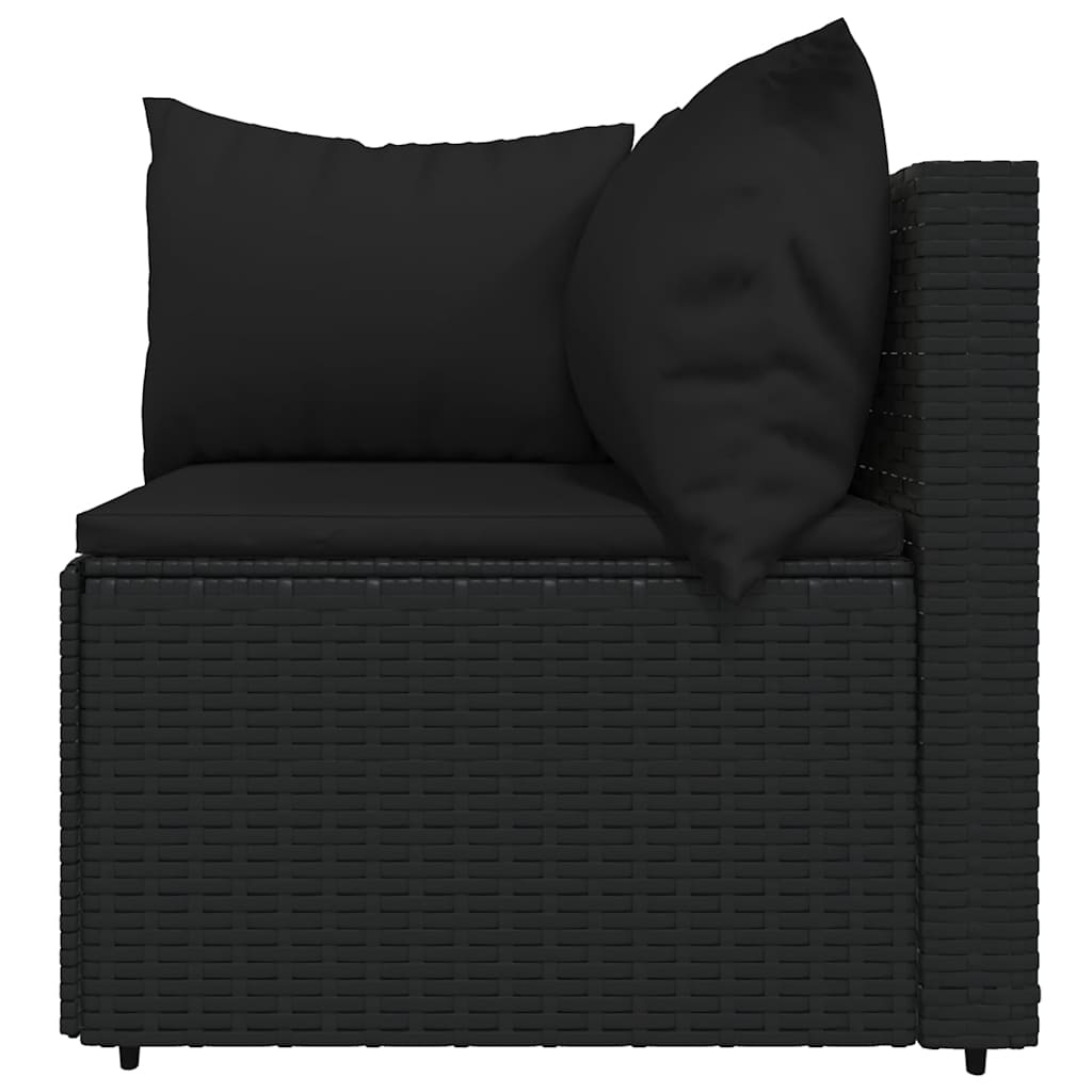 vidaXL Loungeset poly rattan zwart - 64% Korting!
