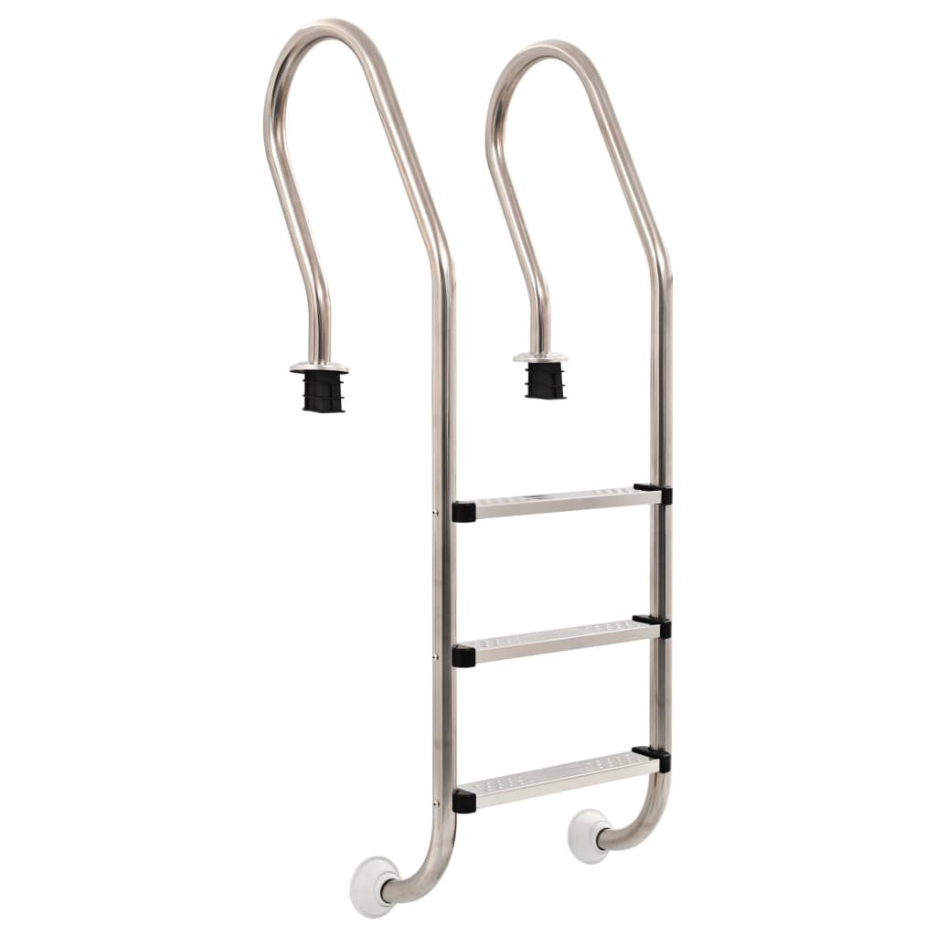 vidaXL Zwembadladder 3-sporten RVS 120cm - 43% Korting!
