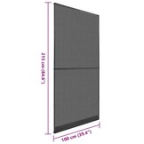 vidaXL Hordeur Antraciet 100x215 cm - 61% Korting!