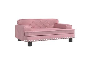 vidaXL Kinderbank Fluweel Roze - 70% Korting!