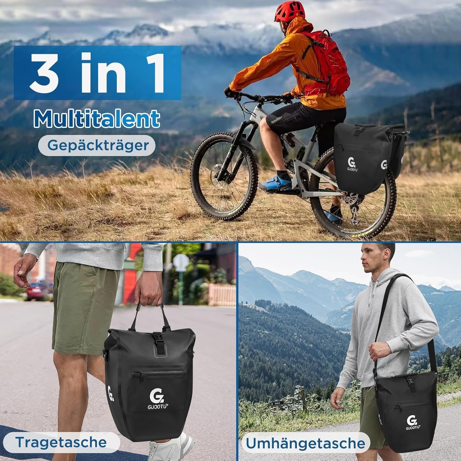 Set van 2 Fietstassen 48L (30% korting) - Waterdicht & Reflecterend