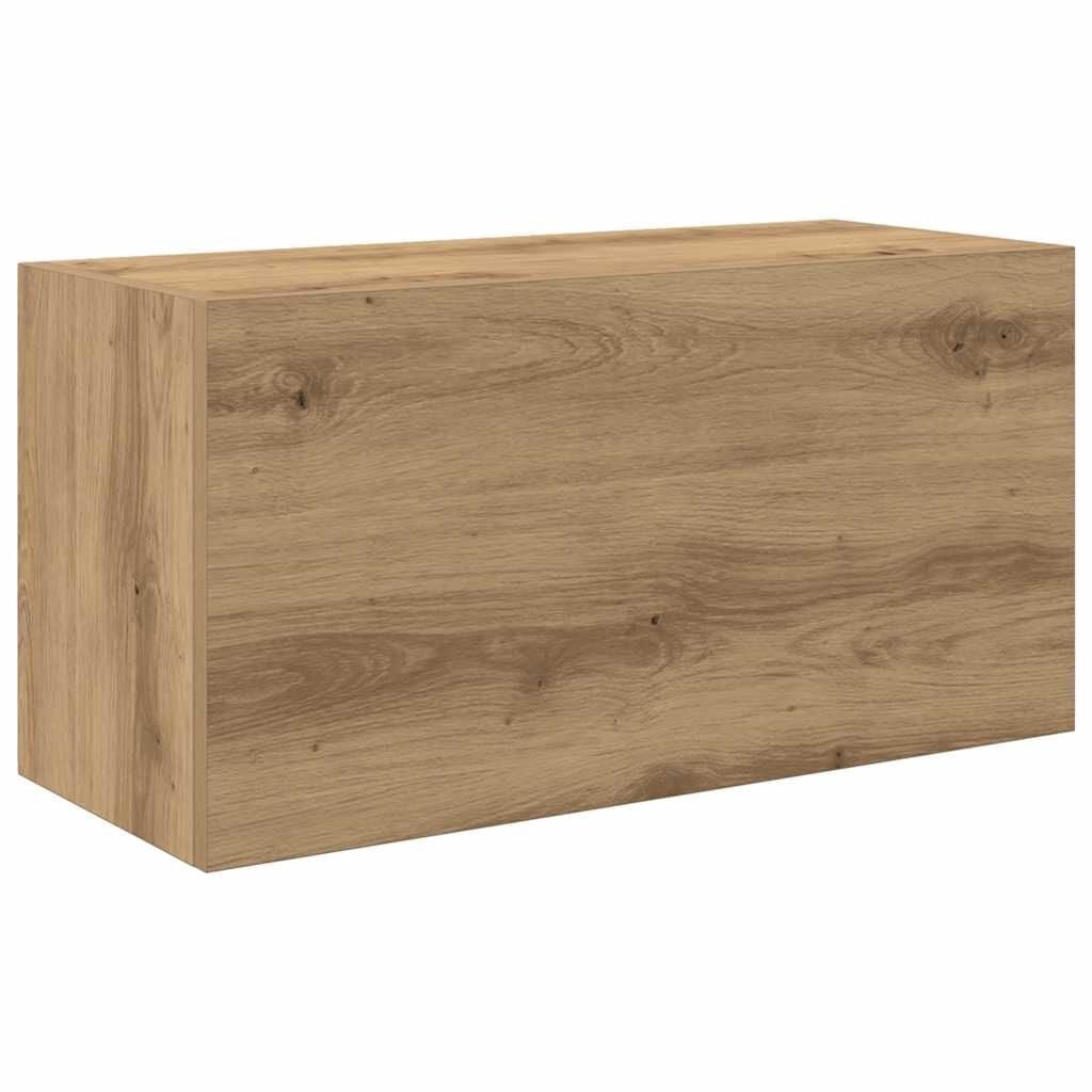 vidaXL Badkamerwandkast 60x25x30 cm bewerkt hout artisanaal eikenkleur