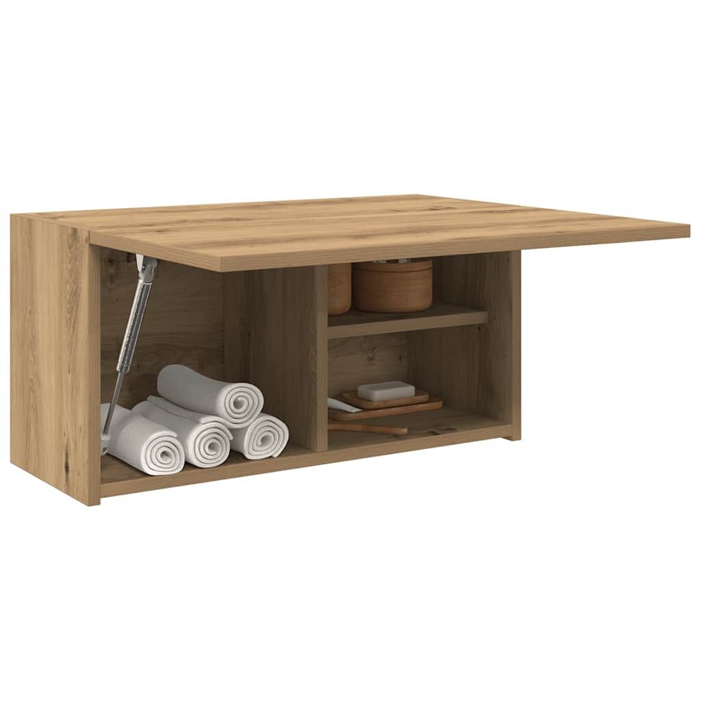 vidaXL Badkamerwandkast 60x25x30 cm bewerkt hout artisanaal eikenkleur
