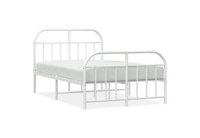 vidaXL Wit Metaal Bedframe 120x200 cm | 74% Korting