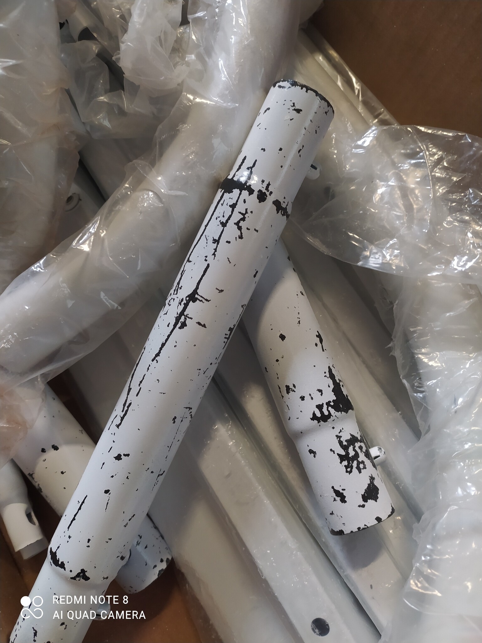 vidaXL Bedframe met hoofd- en voeteneinde metaal wit 120x200 cm