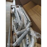 vidaXL Bedframe met hoofd- en voeteneinde metaal wit 120x200 cm