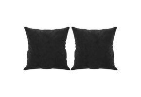 vidaXL Sierkussens 2 st 40x40 cm Fluweel Zwart - 74% Korting!