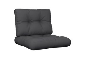 vidaXL Palletkussens (2 st) Zwart - 74% Korting