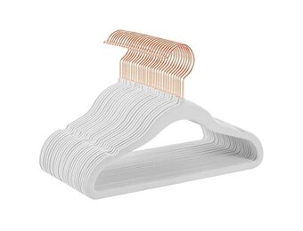 Kinder Kleerhangers Antislip Fluwelen Wit 30cm - 49% Korting!