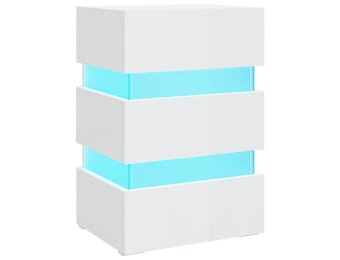 vidaXL Nachtkastje LED Hoogglans Wit (64% Korting!)