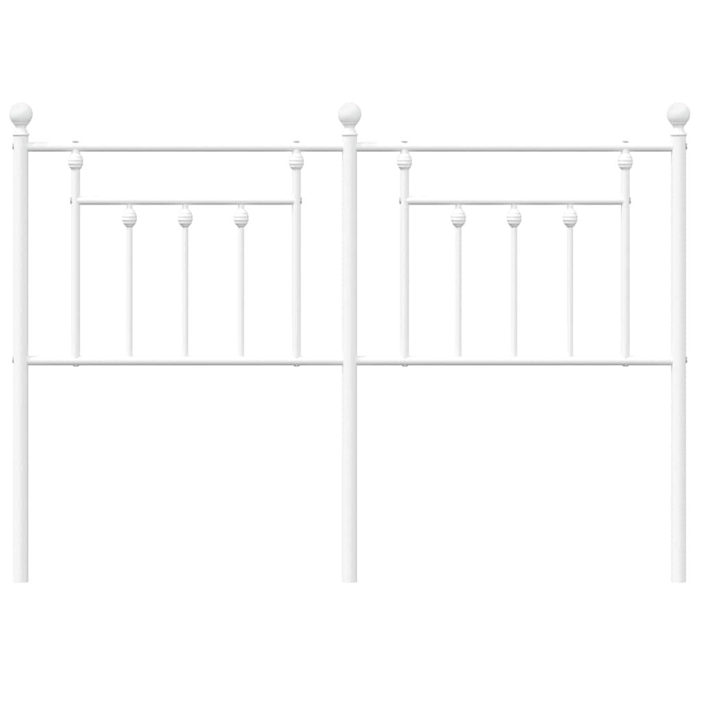 vidaXL Hoofdbord 135 cm metaal wit