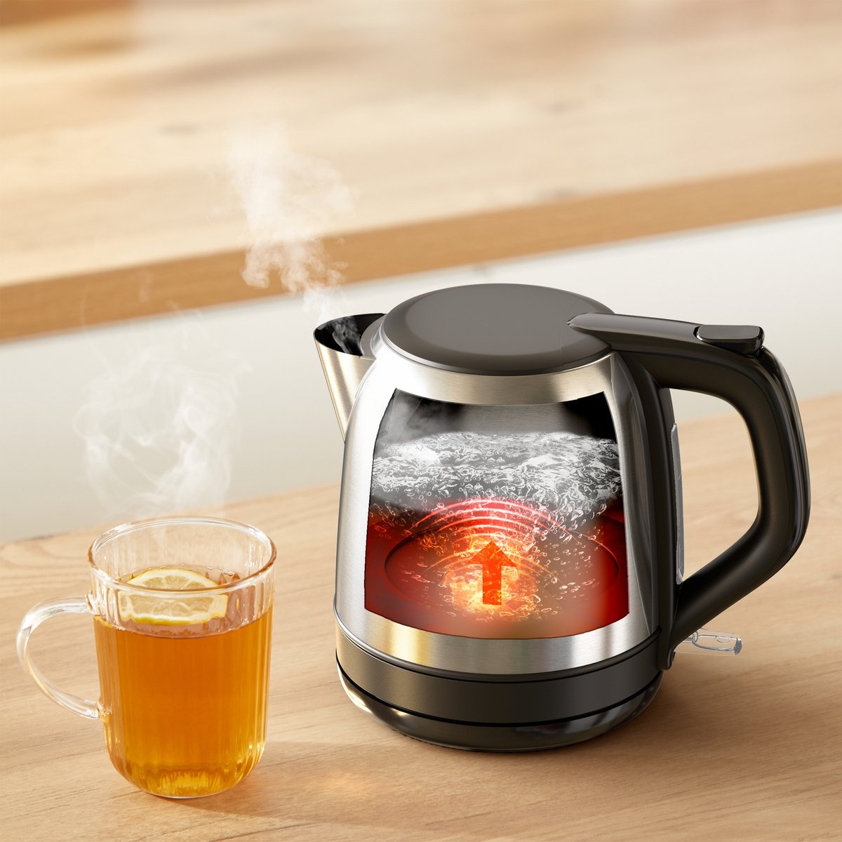 Tefal Subito KO5S2D - Mini Waterkoker - 1L - Compact - RVS - 2400W