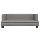 vidaXL Kinderbank 80x45x30 cm kunstleer grijs