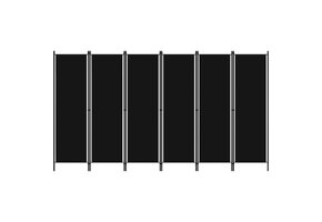 vidaXL Kamerscherm 6 panelen 300x180cm Zwart - 35% Korting