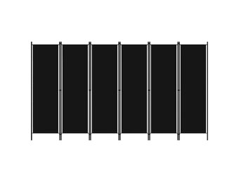 vidaXL Kamerscherm 6 panelen 300x180cm Zwart - 35% Korting