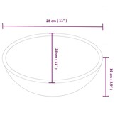 vidaXL Wasbak Keramiek Wit 28x28x10 cm | 35% Korting