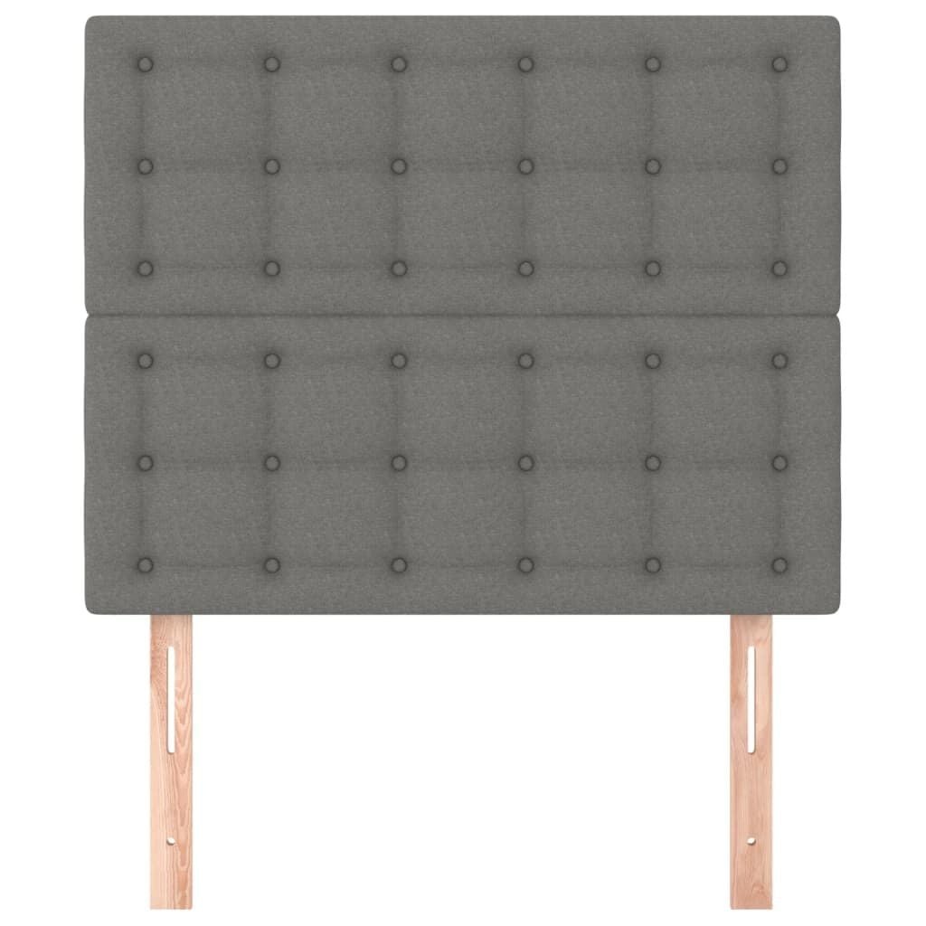 vidaXL Hoofdborden 2 st. 80x5x78/88 cm Donkergrijs | 30% Korting!