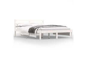 vidaXL Bedframe Grenenhout Wit 120x190 cm | 35% Korting