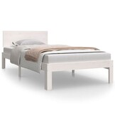 vidaXL Bedframe Grenenhout Wit 90x200 cm | -35%