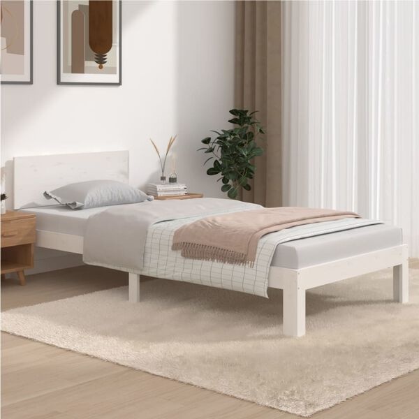 vidaXL Bedframe Grenenhout Wit 90x200 cm | -35%