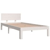 vidaXL Bedframe Grenenhout Wit 90x200 cm | -35%