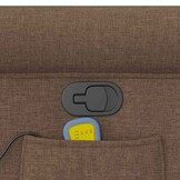 vidaXL Massagestoel stof bruin - Nu 43% Korting!