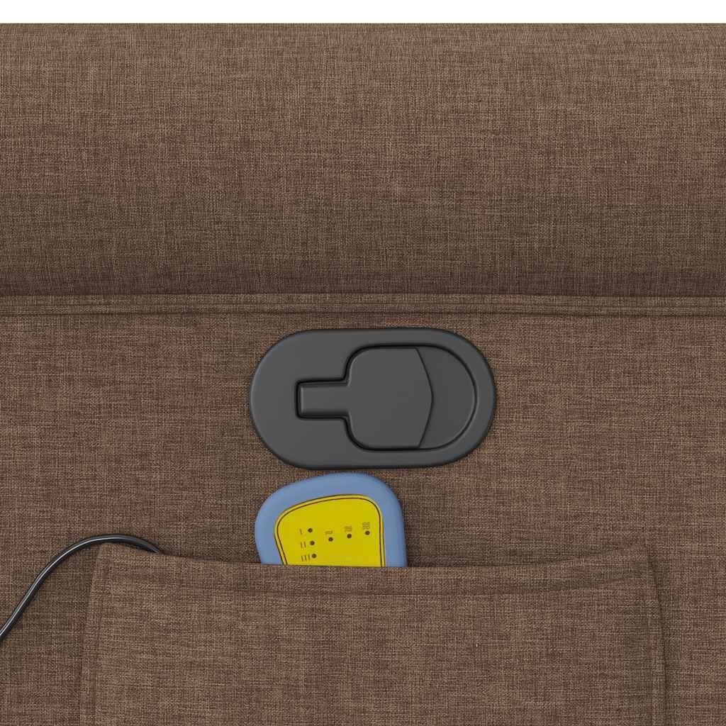 vidaXL Massagestoel stof bruin - Nu 43% Korting!