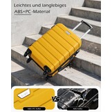 COOLIFE Harde Koffer Trolley Set (L+XL) Citroengeel | 60% Korting
