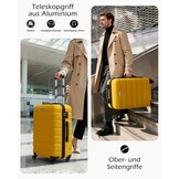COOLIFE Harde Koffer Trolley Set (L+XL) Citroengeel | 60% Korting
